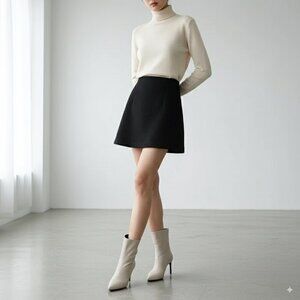 Revolve Alias Mae Off White All Leather Bootie Size 36 NIB